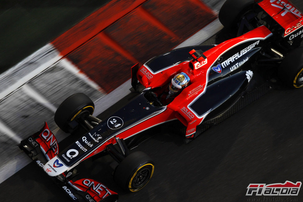 Timo Glock en los libres del GP de Abu Dabi 2011