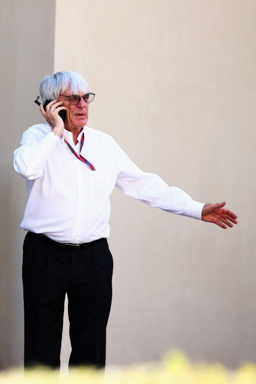 Bernie Ecclestone en el GP de Abu Dabi 2011