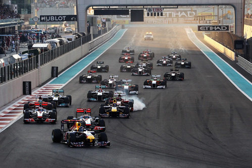 Salida del GP de Abu Dabi 2011