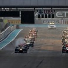 La parrilla de salida del GP de Abu Dabi 2011