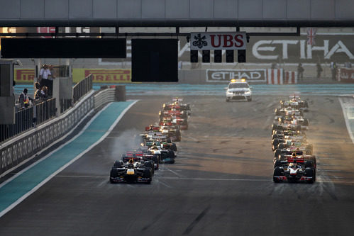 La parrilla de salida del GP de Abu Dabi 2011