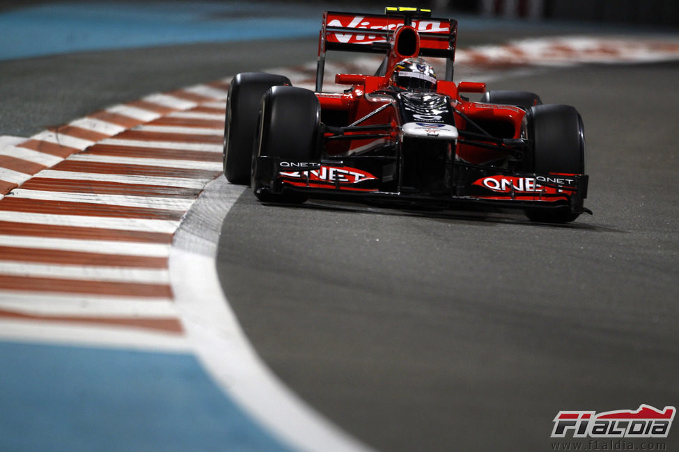 Jérôme D'Ambrosio rueda en los libres del GP de Abu Dabi 2011