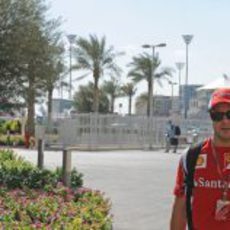 Felipe Massa llega al circuito de Yas Marina