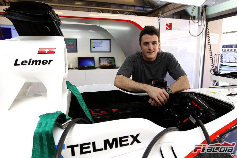 Fabio Leimer estuvo con Sauber en los test para jóvenes de Yas Marina