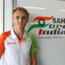 Max Chilton con Force India en Abu Dabi