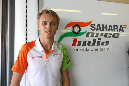 Max Chilton con Force India en Abu Dabi