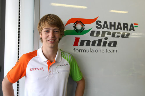 Johnny Cecotto Jr. con Force India en los test de Abu Dabi 2011