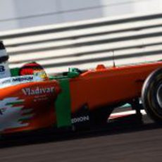 Max Chilton en Yas Marina a los mandos del Force India