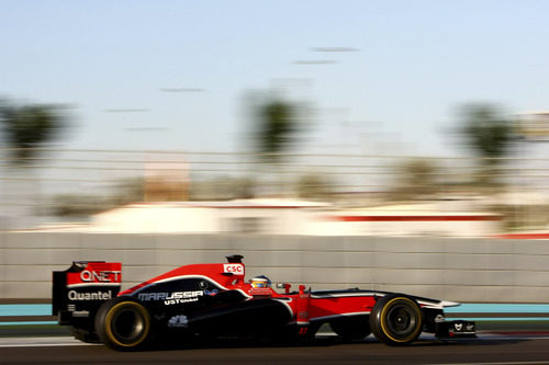 Charles Pic rueda con el Virgin en los test para jóvenes pilotos de Abu Dabi 2011