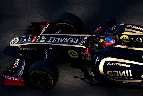 Kevin Korjus en el Lotus Renault GP en los test de Abu Dabi 2011