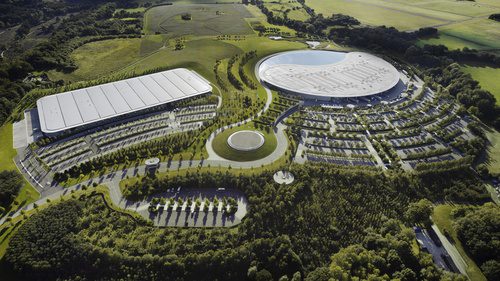 Vista aérea de la sede de McLaren en Woking