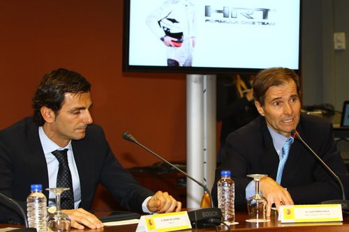 Luis Pérez-Sala habla en la presentación de Pedro con HRT