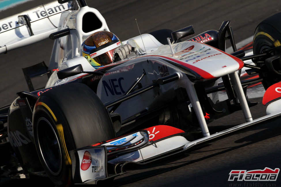 Esteban Gutiérrez en Yas Marina con Sauber