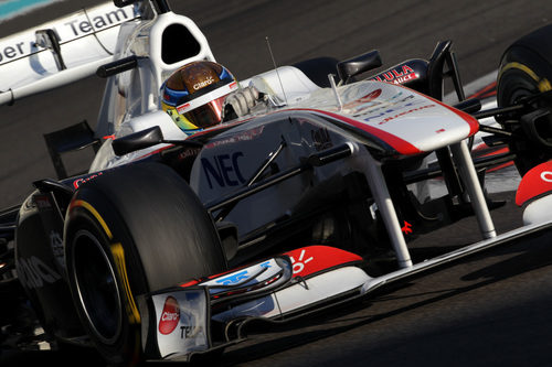 Esteban Gutiérrez en Yas Marina con Sauber