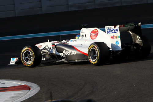 Gutiérrez en pista con el Sauber C30
