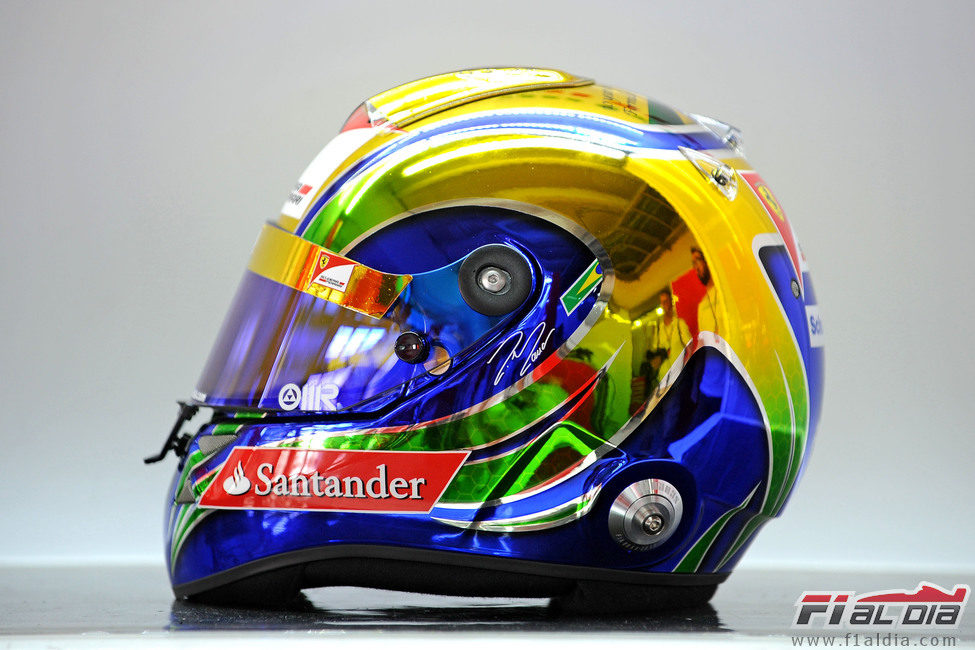 El casco de Felipe Massa para el GP de Brasil 2011
