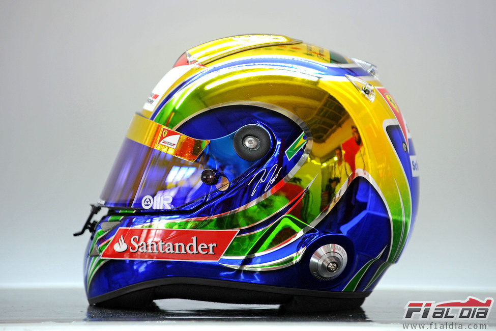 El casco de Felipe Massa para el GP de Brasil 2011