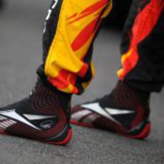 Las botas de Lewis Hamilton en el GP de Brasil 2011