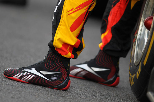 Las botas de Lewis Hamilton en el GP de Brasil 2011