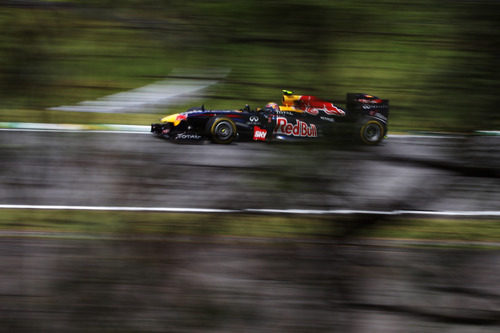 Mark Webber en la carrera del GP de Brasil 2011