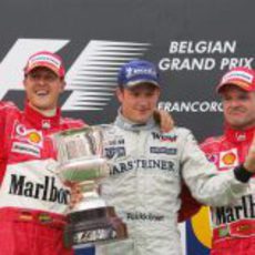 Victoria de Kimi Räikkönen en el GP de Bélgica 2004