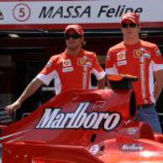 Felipe Massa y Kimi Räikkönen en el GP de Mónaco 2007