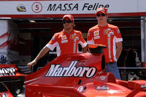 Felipe Massa y Kimi Räikkönen en el GP de Mónaco 2007