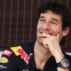 Mark Webber llega al circuito de Interlagos