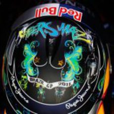 Casco especial de Sebastian Vettel para el GP de Brasil 2011