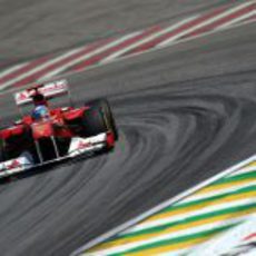 Fernando Alonso en la clasificación del GP de Brasil 2011