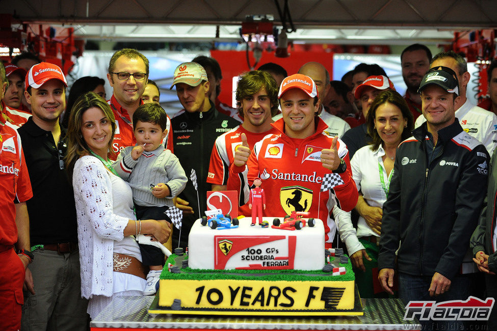 Felipe Massa celebra sus 10 años en la Fórmula 1
