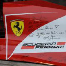 Ferrari regaló a Felipe Massa una cubierta motor de su monoplaza