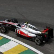 Jenson Button en la clasificación del GP de Brasil 2011