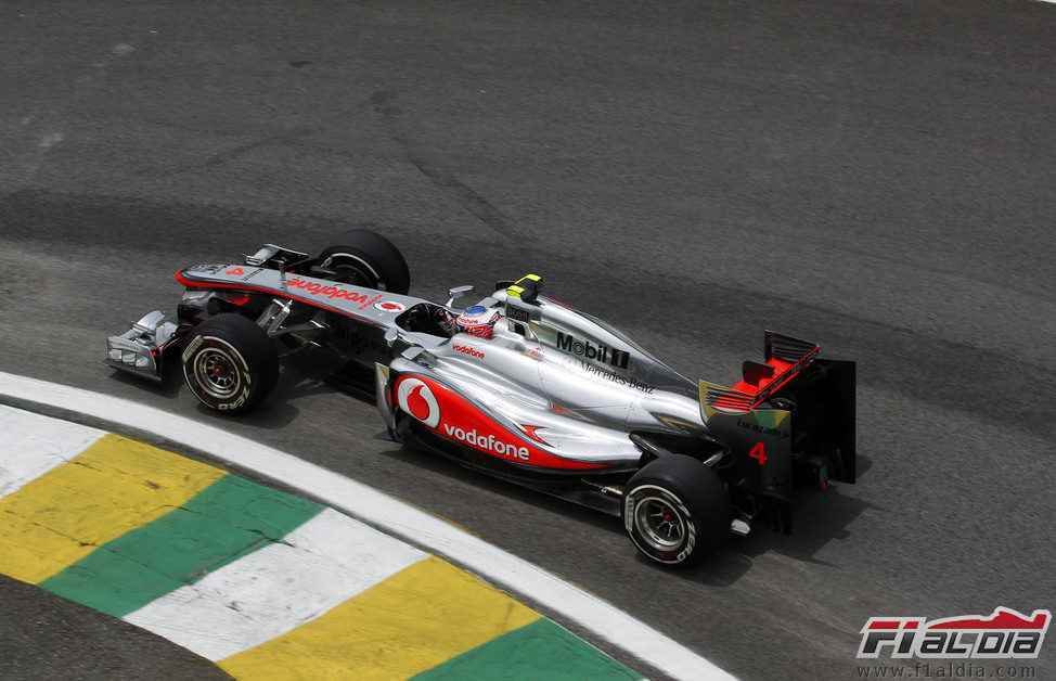 Jenson Button en la clasificación del GP de Brasil 2011