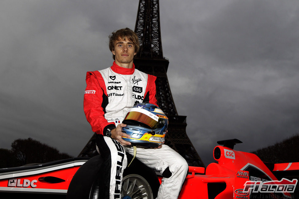 Charles Pic en París con Marussia Virgin