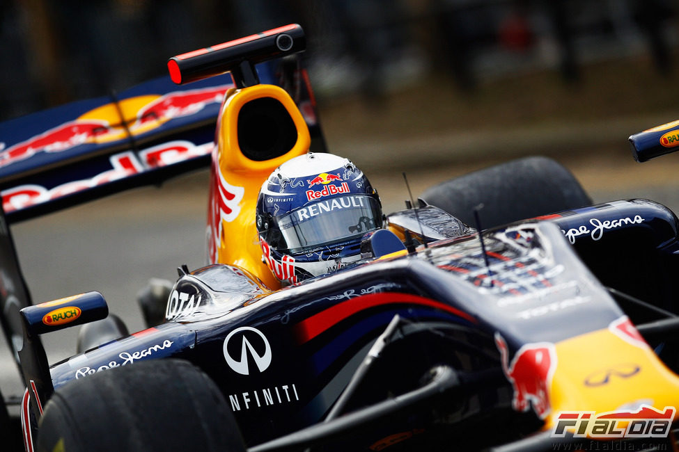 Vettel en el RB5 en Milton Keynes