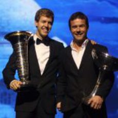 Sebastian Vettel y Sébastien Loeb en la Gala de la FIA 2011