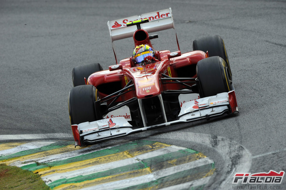 Felipe Massa en la carrera del GP de Brasil 2011