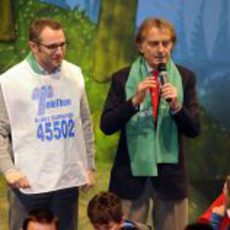 Stefano Domenicali y Luca di Montezemolo en la fiesta de Navidad