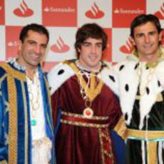 Pedro de la Rosa, Fernando Alonso y Marc Gené de Reyes Magos