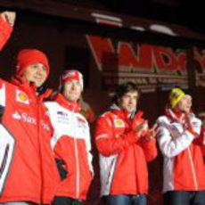 Massa, Hayden, Alonso y Rossi en Madonna di Campiglio