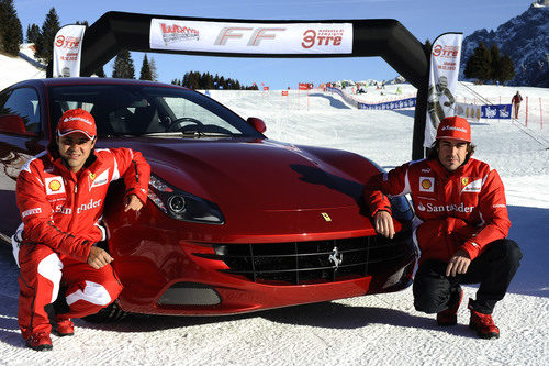 Felipe Massa y Fernando Alonso en el 'Wrooom 2012'