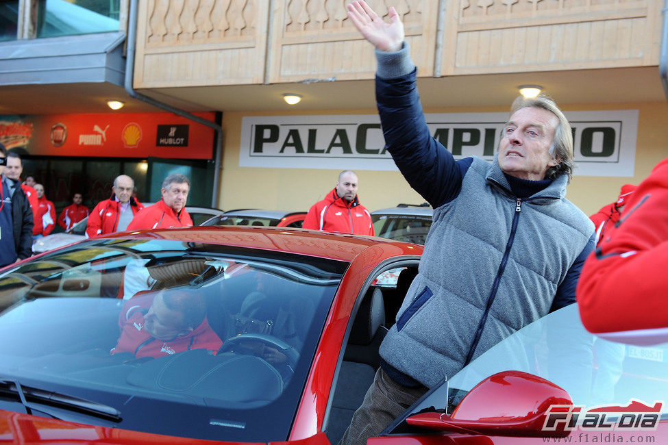 Luca di Montezemolo saluda en Madonna di Campiglio