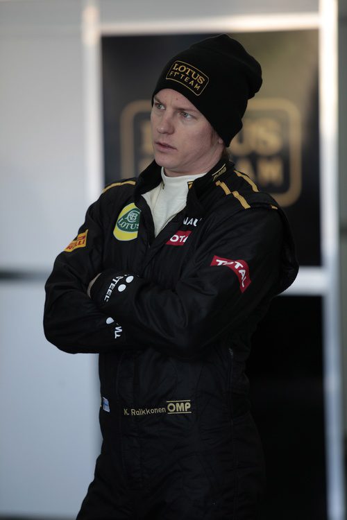 Kimi Räikkönen en su test de Cheste