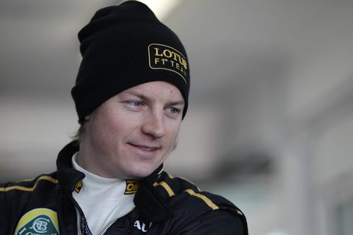 Kimi Räikkönen, feliz en su test con Lotus