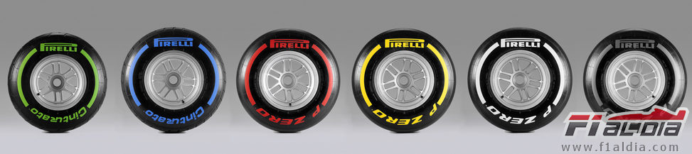 Neumáticos Pirelli de 2012, gama de colores