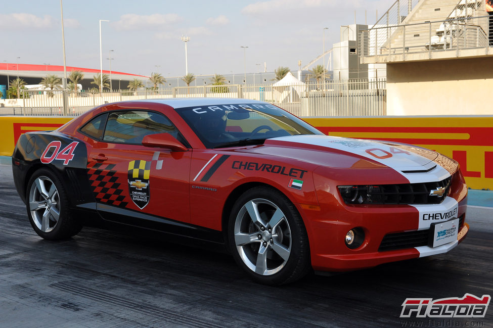 Un Chevrolet Mustang en Yas Marina