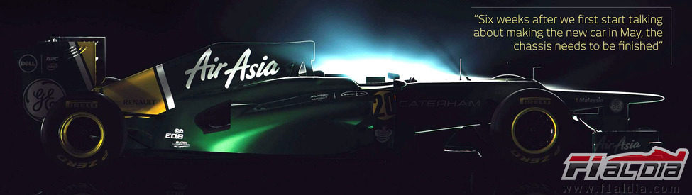 Caterham CT01, vista lateral