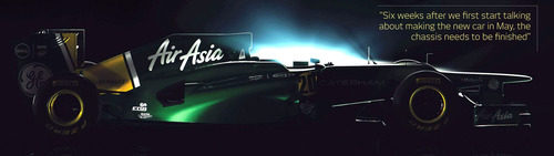 Caterham CT01, vista lateral