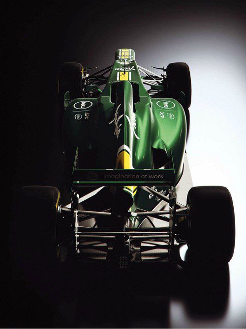 Caterham CT01, vista posterior